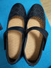 旺奈媽媽涼鞋真皮軟底中老年涼鞋女夏季平底中年女洞洞鞋大碼女鞋老人皮涼鞋平跟防滑舒適牛皮 黑色 35 曬單實(shí)拍圖