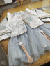 G.DUCKKIDS童裝漢服女童套裝秋冬季新款兒童唐裝中國風(fēng)古裝裙子兩件套女寶寶 藍色-套裝裙 80 7-11月(建議寶寶75-85cm) 曬單實(shí)拍圖