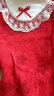 寶然嬰兒漢服套裝女寶公主服兒童套裝周歲禮服紅色喜慶寶寶拜年服6773 紅色【春秋款套裝，建議26度穿】 100cm 曬單實拍圖