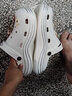 柯奇諾（KQINOKQN）洞洞鞋女夏季外穿新款踩屎感厚底防滑增高法式女款休閑涼拖沙灘鞋 厚底白色 38-39 曬單實(shí)拍圖