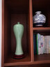 景德鎮(zhèn)陶瓷器小號(hào)新中式磨砂夜光花瓶工藝品客廳擺件家居酒柜玄關(guān)書(shū)房電視柜辦公室博古架茶室裝飾品瓷瓶擺設(shè) 夜光鶴舞玉壺春（配木質(zhì)旋轉(zhuǎn)底座） 曬單實(shí)拍圖