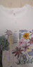 簡(jiǎn)當夏裝胖MM加大碼女裝寬松顯瘦文藝涂鴉印花休閑棉質(zhì)短袖T恤YX9743 白色 XL 【160-180斤】 曬單實(shí)拍圖