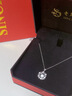 老鳳祥天使心銀項鏈女士款純銀吊墜掛墜生日七夕情人節禮物送老婆女友 天使心項鏈白鋯*贈品牌禮盒 曬單實(shí)拍圖