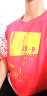 稻草人（MEXICAN）短袖套装男夏季男士印花休闲短袖T恤短裤运动套装男 红色 M 实拍图