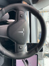 特斯拉Model 3真皮手縫方向盤(pán)套Model Y X S定制手縫汽車(chē)把套 【黑線(xiàn)真皮款】上下黑皮+左右黑色孔皮 曬單實(shí)拍圖