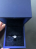 T400莫桑石银戒指女闭口求结婚表白情人节生日礼物 一克拉【10H】 实拍图