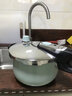 鉑帝斯（BODEUX）304不銹鋼加厚壓力鍋防爆馬卡龍高壓鍋家用燃氣電磁爐煤氣灶通用 球釜壓力鍋陶藍色 20cm 4L 曬單實拍圖