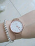 丹尼爾惠靈頓（DanielWellington）DW手表女 珠光貝母盤(pán)石英女士手表歐美腕表 生日禮物送女友 金屬編織帶28MM DW00100513 曬單實(shí)拍圖