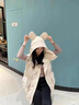 暖冬鴨鴨羽絨馬甲女2023韓版加厚可愛(ài)連帽秋冬季中長(cháng)款外穿學(xué)生棉背心 杏色羽絨棉 S 110斤以下 曬單實(shí)拍圖