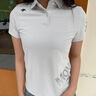 迪桑特 WOMEN’S TRAINING  女士 印花短袖POLO衫 短袖POLO衫 LG-淺灰色 S (160/80A) 曬單實(shí)拍圖