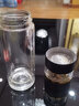 德國水莫停智能茶水分離玻璃杯雙層防燙泡茶杯子辦公水杯男女車(chē)載帶蓋便攜LED顯溫大容量 【智能顯溫+雙層高硼硅玻璃+禮盒包裝】雅黑金 曬單實(shí)拍圖