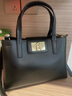 芙拉（FURLA）1927牛皮中號(hào)氣質(zhì)女包女士上班族休閑通勤大容量手提包托特包 黑色 曬單實(shí)拍圖