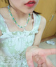 BMOI夏季綠野仙蹤網(wǎng)紗甜美綠色仙女蓬蓬吊帶連衣裙女學生中長款a字裙 綠色背帶裙 S 曬單實拍圖