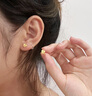 中國黃金CHINA GOLD心動(dòng)四葉草黃金耳釘足金耳飾中秋節禮物送女友老婆生日實(shí)用 京速達-足金幸運四葉草耳釘 曬單實(shí)拍圖