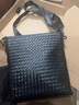 BOYPOLE單肩包男新款斜挎包時(shí)尚手工編織包豎款小挎包韓版IPAD男包背包 黑色 曬單實(shí)拍圖