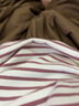 無(wú)印良品（MUJI）女式 棉天竺蝙蝠袖T恤 休閑百搭 BB10CC3S 煙熏粉色條紋 S 曬單實(shí)拍圖
