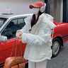 戀的羽絨棉服女2025新款外套冬季學(xué)生高中初中女生衣服棉衣羽棉襖絨服 韓版加厚米白色 均碼（可備注碼數） 曬單實(shí)拍圖