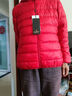 雅鹿輕薄羽絨服女短款2025年新款修身輕暖便攜旅行小個(gè)子白鴨絨外套 中國紅-連帽 2XL （推薦125-140斤） 曬單實(shí)拍圖