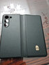 TWICEVERSE三星fold5手機殼真皮套心系天下新款隱形支架W24折疊屏保護套翻蓋全包防摔男女新款商務(wù)超薄外殼 【隕石黑】金標心系天下*頭層牛皮 三星SAMSUNG GalaxyZ Fold5 曬單實拍圖