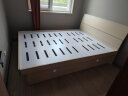 全友家居 床 现代简约木纹双人高箱床106302 实拍图