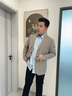 沙馳SATCHI男裝男士西服2024春夏新款泡泡紗抗皺耐穿商務(wù)正裝通勤西裝外套男 卡其 54 曬單實(shí)拍圖