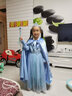 婉凱冰雪奇緣2女童毛領(lǐng)愛(ài)莎公主裙兒童連衣裙艾莎服裝 單層毛領(lǐng)裙+防風(fēng)斗篷+皇冠魔法棒 120 曬單實(shí)拍圖