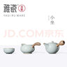 雅瓷汝窯側把功夫茶具套裝辦公室整套泡茶壺茶杯天青色禮盒裝一壺六杯 汝窯側把壺套裝 8件 曬單實拍圖