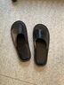 歐珊海寧真皮拖鞋男 秋冬季新款正宗牛皮拖鞋女軟底防滑居家用室內 男女-黑色 42-43 碼（鞋碼29） 曬單實(shí)拍圖
