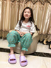迪士尼（Disney）兒童拖鞋夏季男孩EVA防滑拖鞋女童居家輕便軟底涼拖鞋涼鞋童鞋 艾莎/紫 19 cm 【適合腳長(cháng)17.5-18.5cm】 曬單實(shí)拍圖