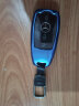 迪加伦 奔驰汽车钥匙包 E级新 E200L E300L E320L 迈巴赫 S级 s350l 钥匙套保护壳 男女 宝石蓝+真皮钥匙扣 实拍图