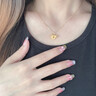 中國黃金（CHINA GOLD）在逃公主黃金項鏈女士99足金蝴蝶結(jié)吊墜七夕情人節(jié)禮物送女朋友 足金蝴蝶結(jié)掛墜+18k金鏈【紀(jì)念品】 曬單實拍圖