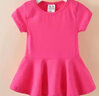 Radinka2025夏新款95棉女寶寶連衣裙洋氣韓版嬰幼兒公主裙女童T恤裙子MYY 簡(jiǎn)約清新款 玫紅色 偏小一碼 120 【建議身高110-120CM】 曬單實(shí)拍圖