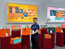 十八紙置物架展示架陳列臺裝飾流水臺中島圓柱圓形商品展示臺服裝店櫥窗 高75cm*直徑44cm 曬單實(shí)拍圖