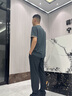 沙馳SATCHI短袖polo衫夏款新疆棉撞色翻領(lǐng)商務(wù)涼感透氣體恤衫【冰氧酷面料】 藍灰 56 曬單實拍圖