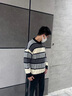 迪伽達2025冬季新款日系長(cháng)袖寬松套頭條紋圓領(lǐng)毛衣男設計感小眾oversize DDD-880灰色 XL 曬單實(shí)拍圖