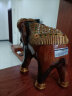 泰域 泰国进口实木大象摆件客厅酒柜装饰品办公室桌面摆设招财工艺品 8寸 鼻子向下 实拍图