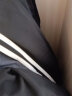 阿迪达斯 （adidas）运动裤男裤春秋款宽松透气弹力长裤运动休闲裤 三条纹直筒裤-黑/白 2XL 实拍图