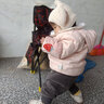 童泰秋冬5個(gè)月-4歲嬰幼兒寶寶輕薄款連帽外出服羽絨服上衣 粉色 90 cm 曬單實(shí)拍圖