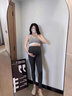 優(yōu)美珍（YOUMEIZHEN）日本孕婦褲薄夏新款孕期托腹褲孕婦鯊魚(yú)褲孕婦瑜伽褲孕婦打底褲 黑色 M 曬單實(shí)拍圖
