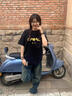 燦圖 美式正肩純棉短袖t恤女夏季設計感半截袖小個(gè)子顯瘦打底上衣服潮 黑色 L 曬單實(shí)拍圖