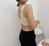 KJ運動(dòng)內衣女文胸無(wú)痕大碼聚攏性感睡眠夏季透氣少女美背 膚色 L碼 曬單實(shí)拍圖