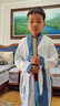 愛寶適兒童漢服六一男女童國學服夏古裝中國風學生兒童節(jié)演出服三字經(jīng) 如意拼接-直袖款 130 曬單實拍圖