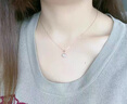 ?？ㄒ?8k金項鏈女鉆石吊墜情人節(jié)生日禮物送老婆一克拉奢侈首飾 【18k玫瑰金】1克拉雪花項鏈 曬單實拍圖