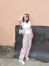 羅蒙（ROMON）白色polo領短袖t恤女夏季小個子高級感短款上衣2025新款正肩體恤 白色 M -90-100斤 曬單實拍圖