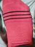 里海狼篮球袜减震加厚运动袜男女秋冬毛巾底户外跑步袜子防滑吸汗透气 红色中筒（三双装） 实拍图