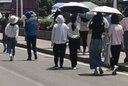 歐偲麥 網(wǎng)紗半身裙女新款高腰顯瘦百褶裙中長(cháng)款a字裙子 6819 咖色 均碼 曬單實(shí)拍圖