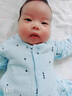 G.duck純棉連體衣嬰兒衣服新生兒春秋季寶寶秋裝套裝睡衣0夏季3薄款6女1 藍色 三角 80 9-12月身高75-84cm 曬單實(shí)拍圖