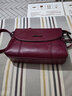 瑾安（JINAN）真皮女土包手拿包女羊皮新款時(shí)尚百搭氣質(zhì)韓版手抓信封包斜挎單肩 酒紅色 曬單實(shí)拍圖
