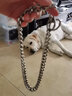 SLPC p鏈不銹鋼狗項圈金毛邊牧法斗訓(xùn)狗鐵鏈中大型犬防爆沖遛狗繩 3.0mm*65cm80斤左右扁鏈不含繩 曬單實拍圖