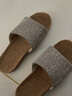 熙慕萊亞麻拖鞋女夏涼拖鞋男情侶棉麻托男四季夏天居家用亞草布防滑厚底 咖啡色(男鞋) 28碼(42-43) 曬單實(shí)拍圖